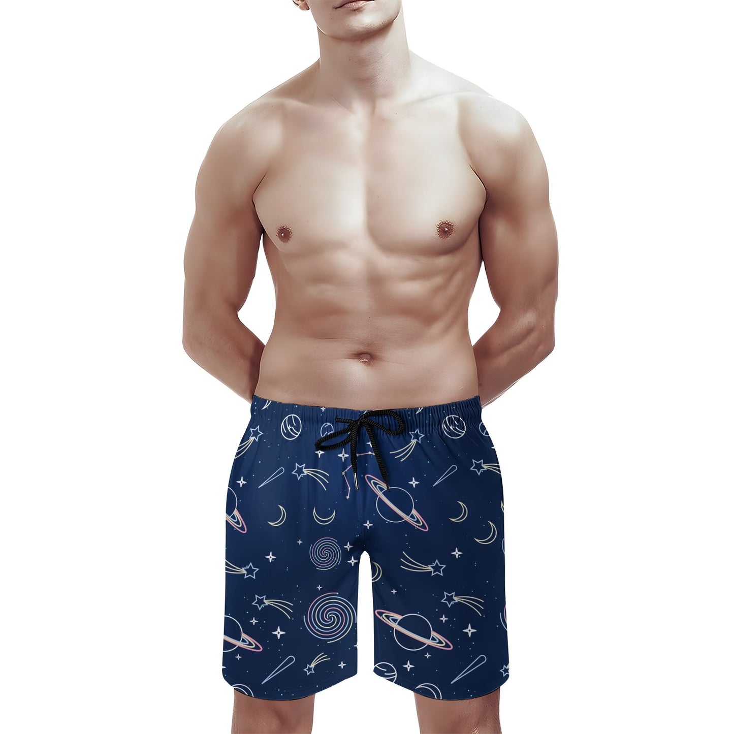 Space Planet Stick Figure Geek Shorts