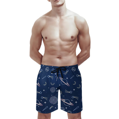 Space Planet Stick Figure Geek Shorts