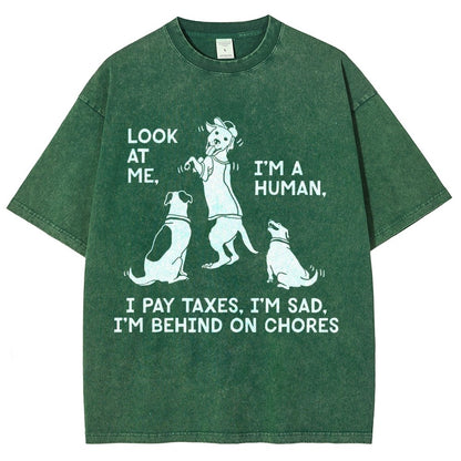 Dog Mocks Humans Vintage Distressed T-shirt