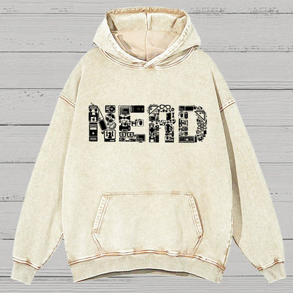 Nerd Vintage Distressed Hoodie