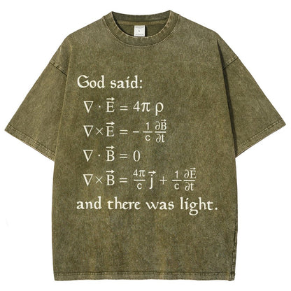 God said Funny math Vintage Distressed T-shirt