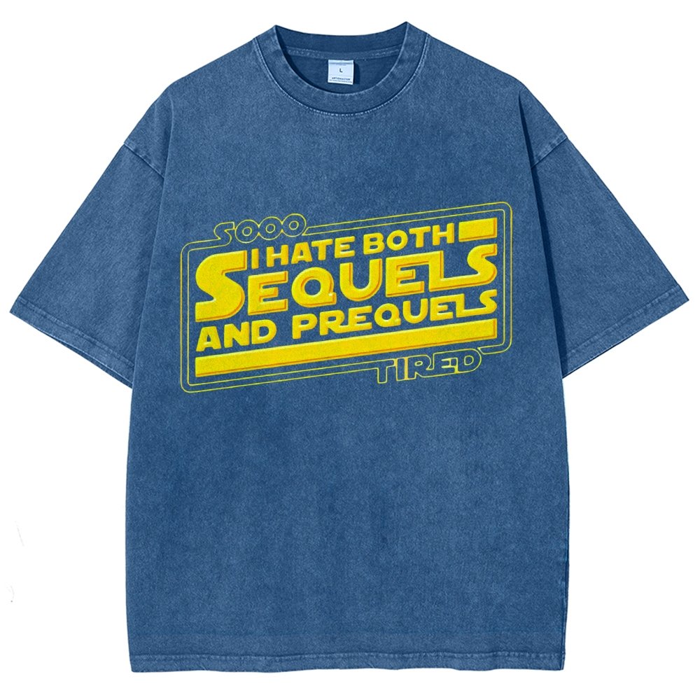 I Hate Sequels Vintage Distressed T-shirt