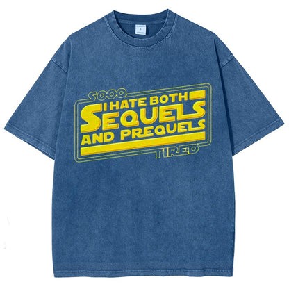 I Hate Sequels Vintage Distressed T-shirt