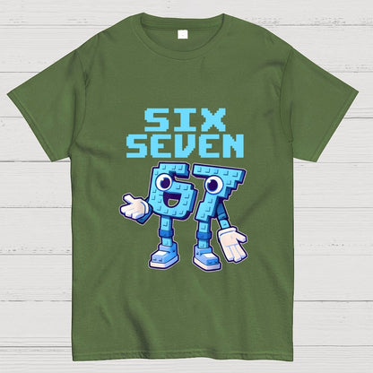 Six Seven Ice Cream Drip 67 Meme Gen Alpha Slang Geek T-Shirt