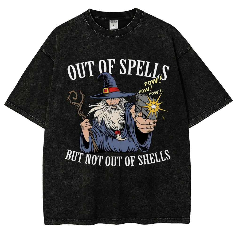 Out of Spells but Not Out of Shells Vintage Distressed T-shirt