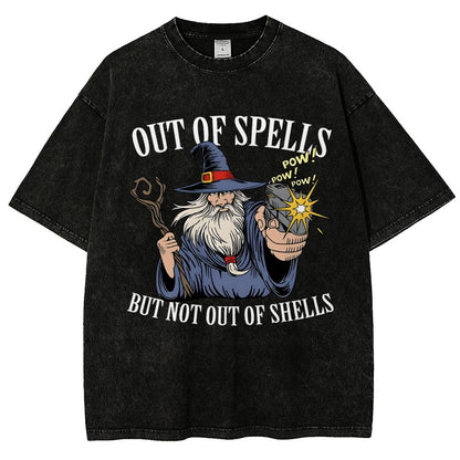 Out of Spells but Not Out of Shells Vintage Distressed T-shirt