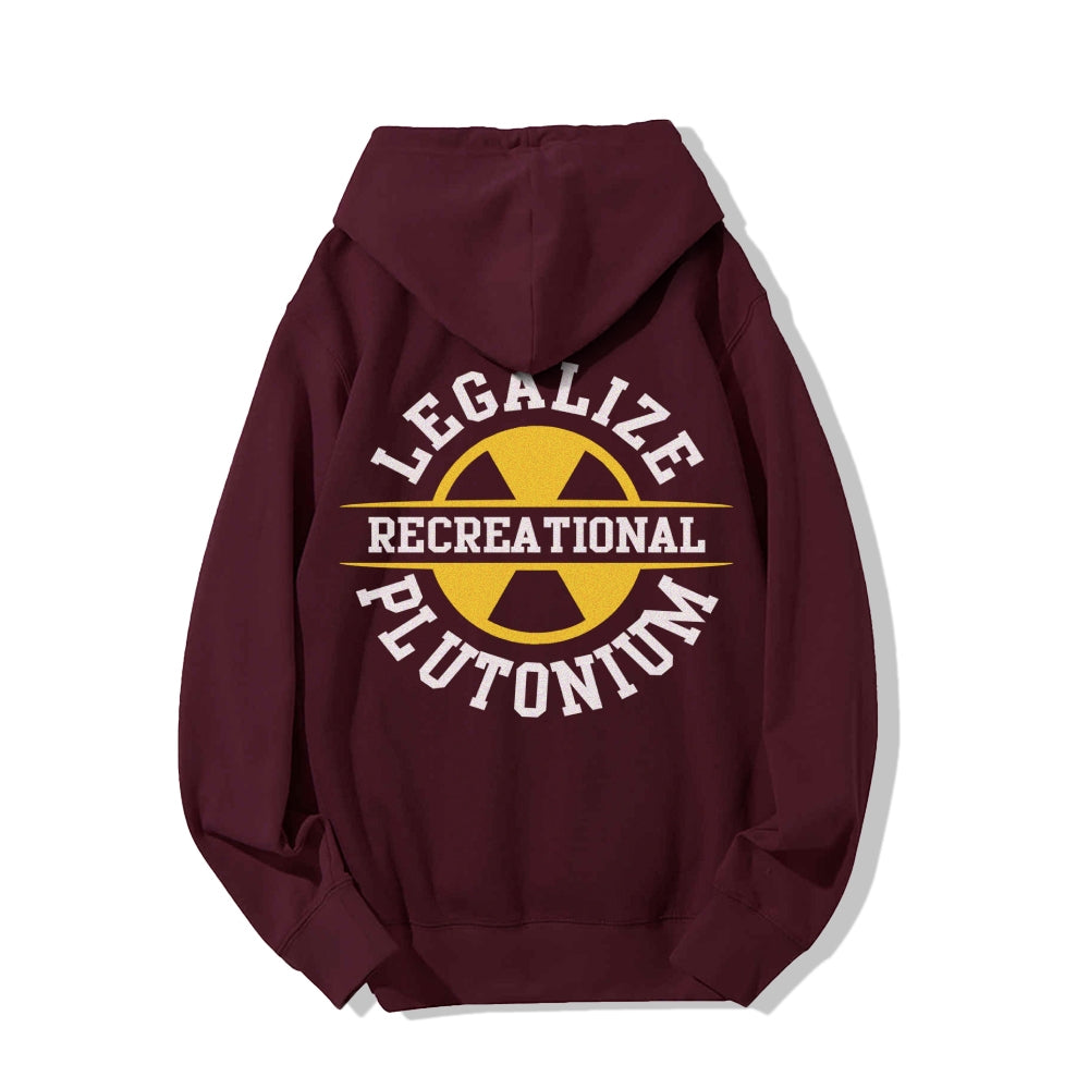 Legalize plutonium recreational Printed Back Unisex Cotton Hoodie