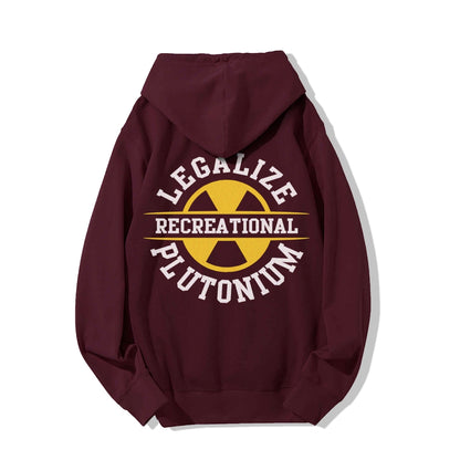 Legalize plutonium recreational Printed Back Unisex Cotton Hoodie