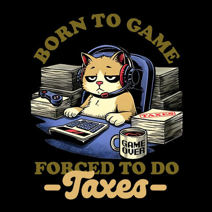 Cat Gamer Taxes Geek T-Shirt