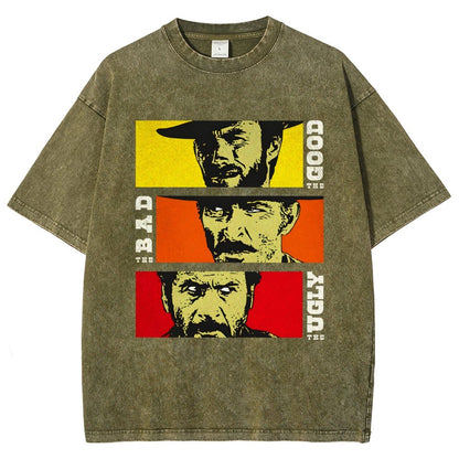 The Good The Bad The Ugly Cat   Vintage Distressed T-shirt