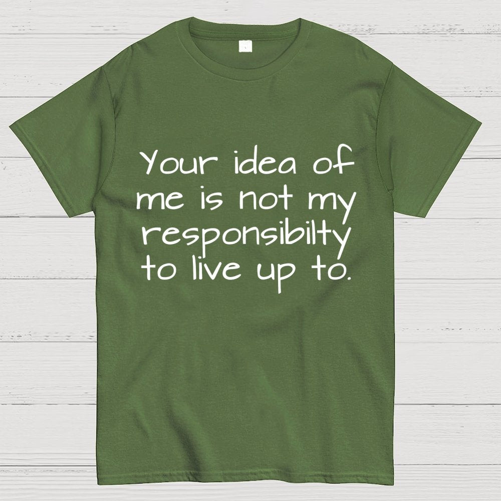 Your Idea Of Me Is Not My Resposibility To Live Up To Geek T-Shirt