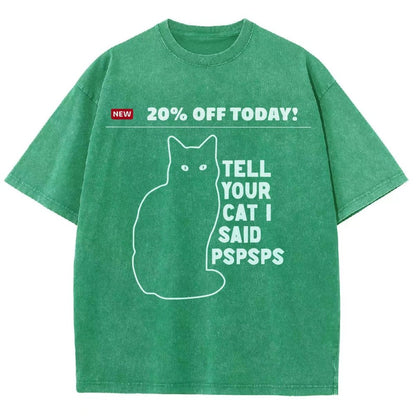 Tell Your Cat Vintage Distressed T-shirt