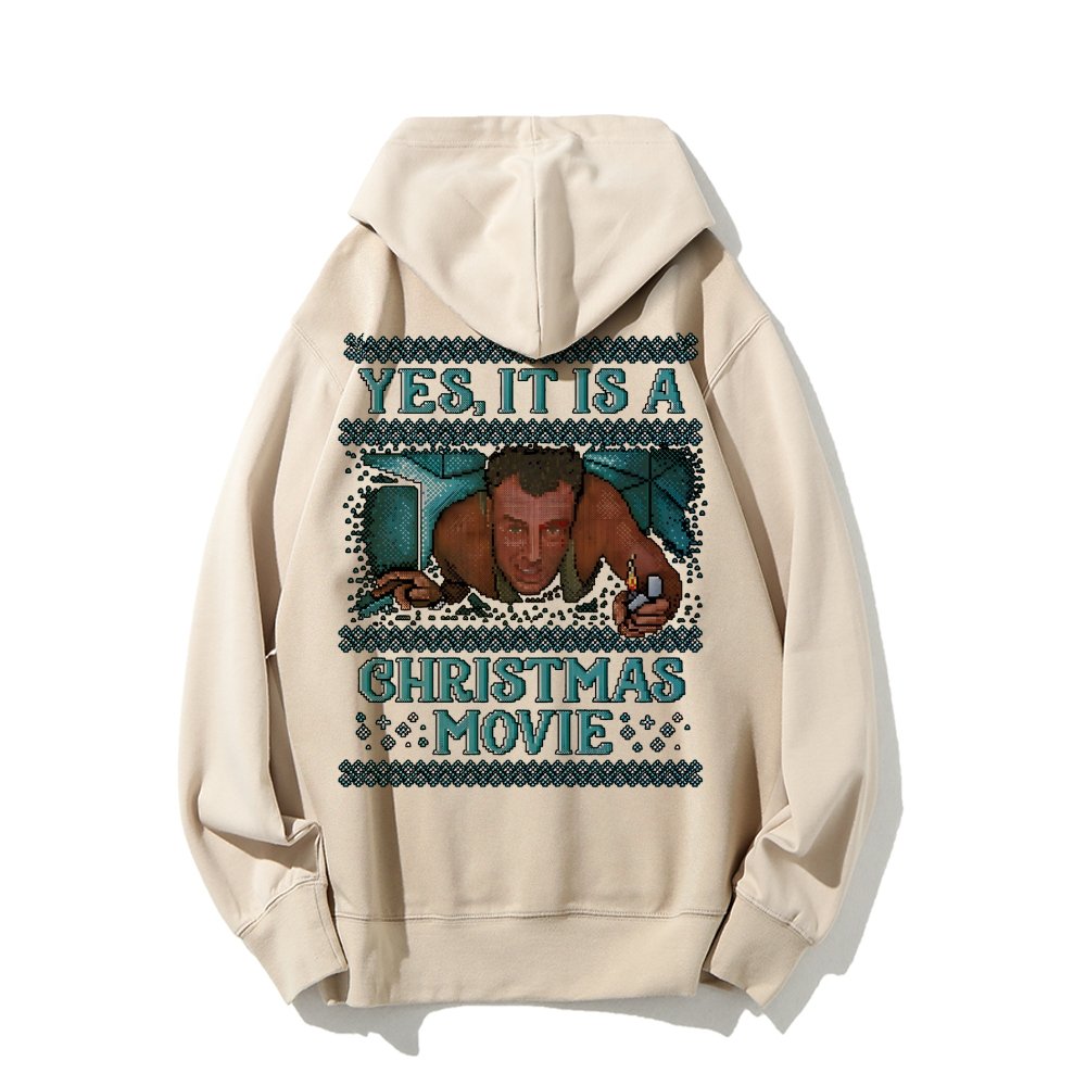 Gen-X Christmas Movie Printed Back Unisex Cotton Hoodie