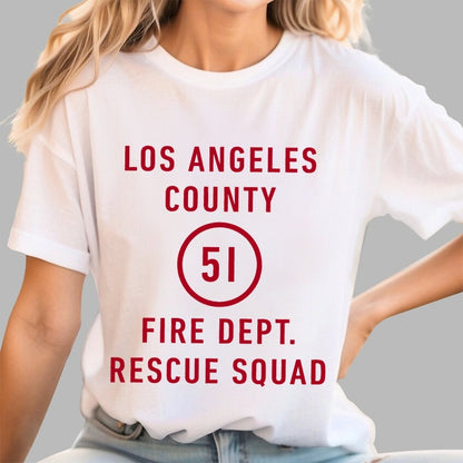 Emergency - Los Angeles County Fire Dept. Squad 51 Geek T-Shirt