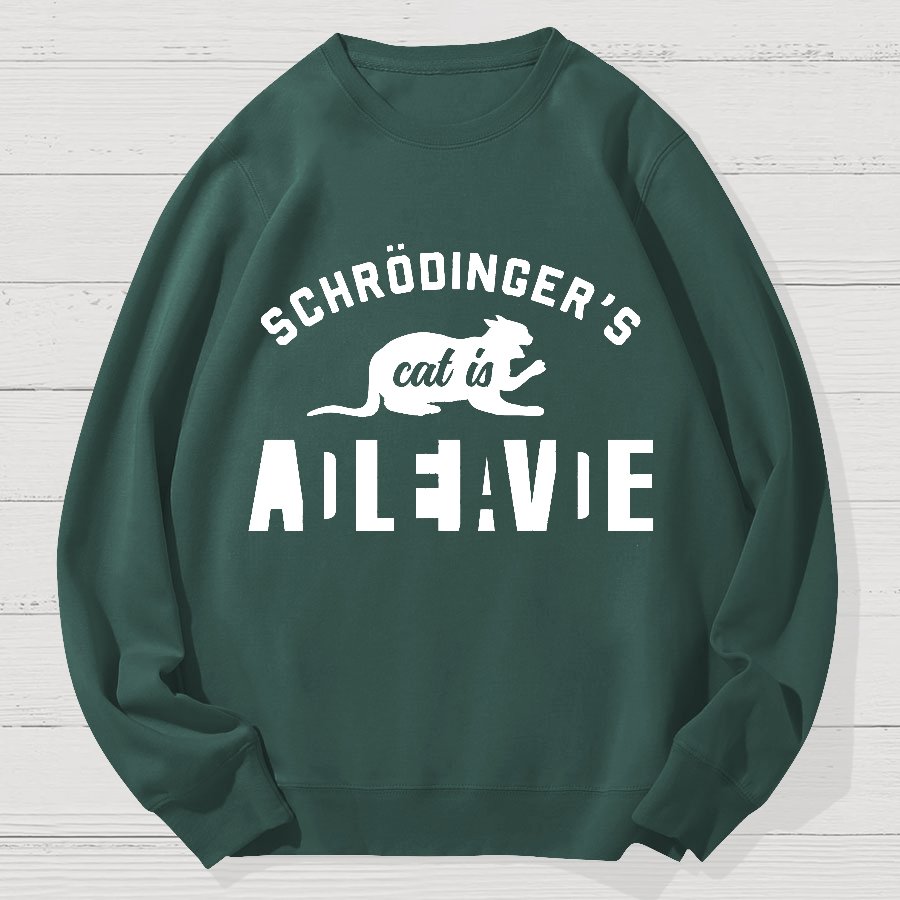 Schrödinger Cat Geek Cotton Sweatshirt
