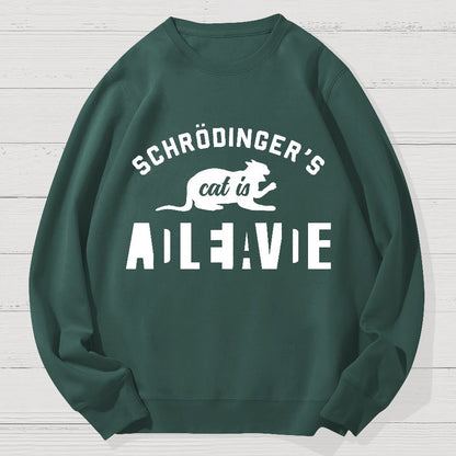 Schrödinger Cat Geek Cotton Sweatshirt