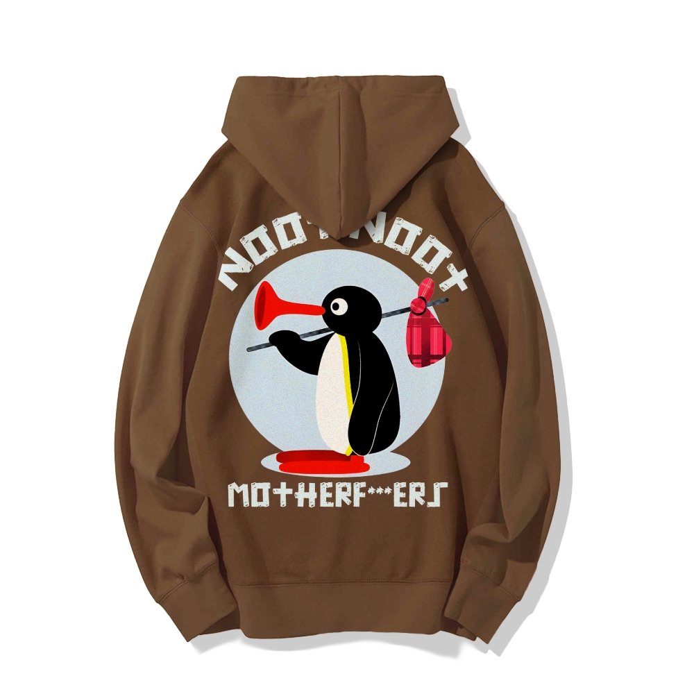 NOOT NOOT MOTHERF***ERS Printed Back Unisex Cotton Hoodie