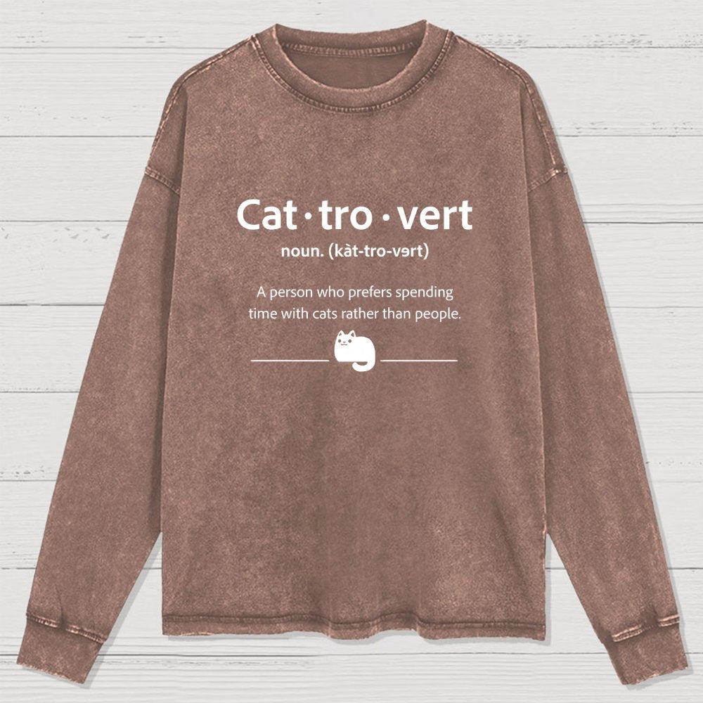 Cat-Tro-Vert Washed Long Sleeve Tee