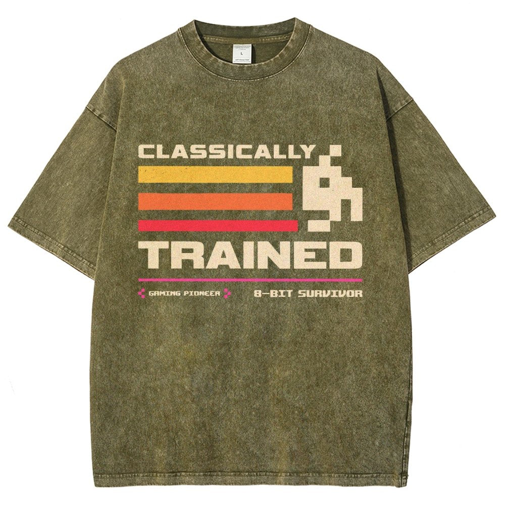 Classically Trained for Retro Gamers Vintage Distressed T-shirt