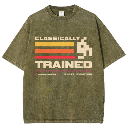 Classically Trained for Retro Gamers Vintage Distressed T-shirt