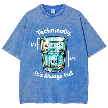 Technically The Glass Is Full Science Vintage Distressed T-shirt