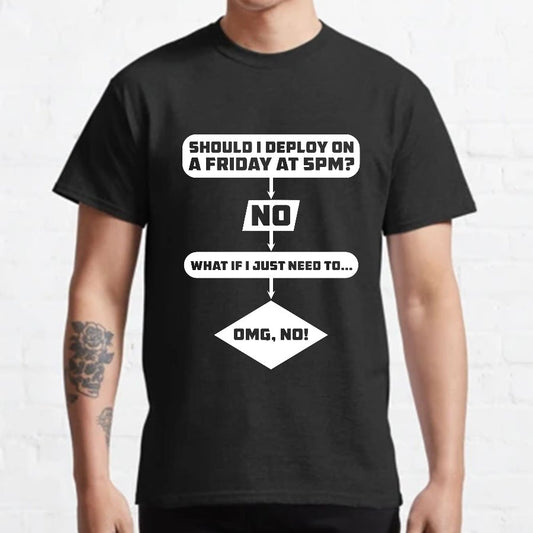 Deploy on Friday? Geeky T-Shirt