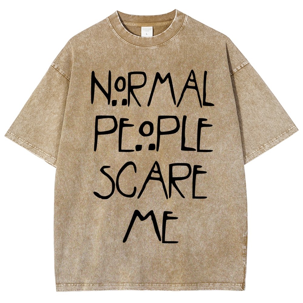 Normal People Scare Me Vintage Distressed T-shirt