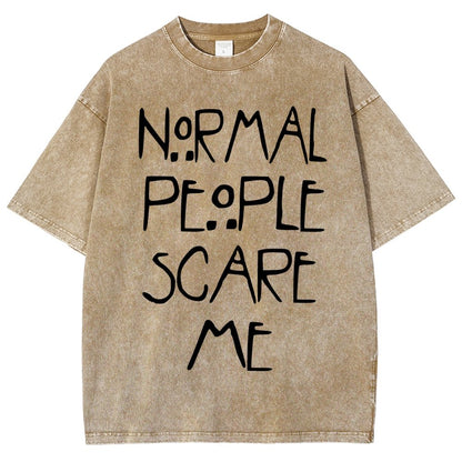 Normal People Scare Me Vintage Distressed T-shirt