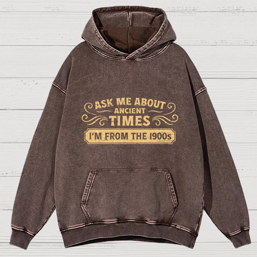 Ask Me About Ancient Times Vintage Distressed Hoodie