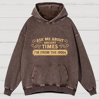Ask Me About Ancient Times Vintage Distressed Hoodie