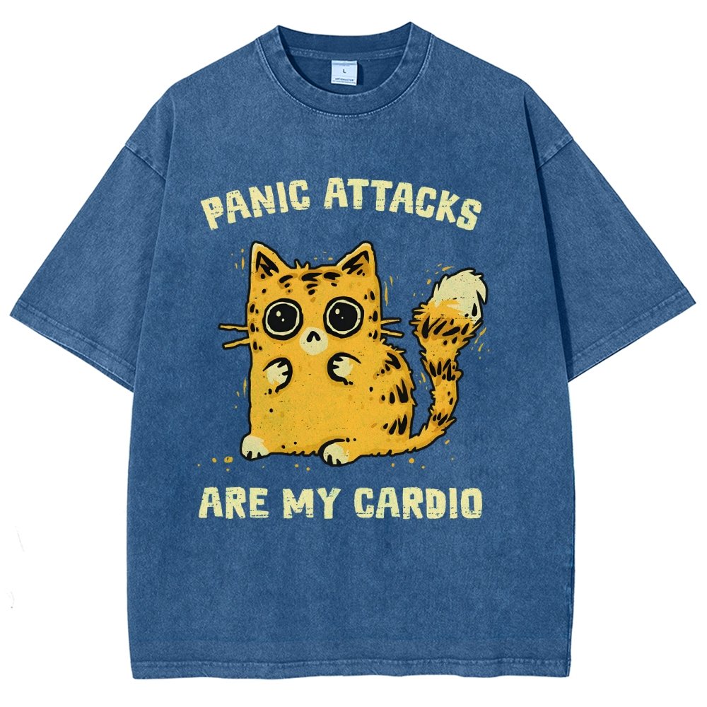 Panic Attacks Are My Cardio Vintage Distressed T-shirt