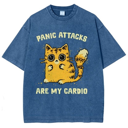 Panic Attacks Are My Cardio Vintage Distressed T-shirt