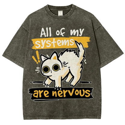 All of my Systems are Nervous Vintage Distressed T-shirt