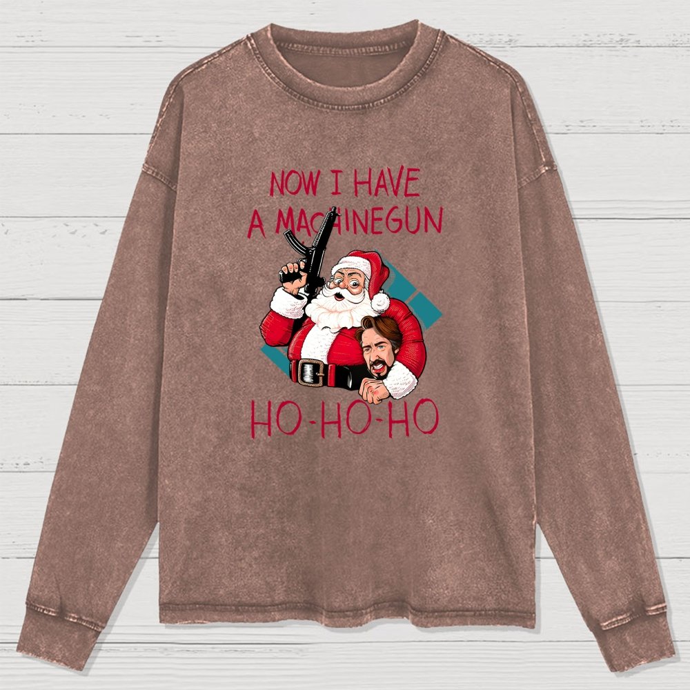 Ho-Ho-Ho Washed Long Sleeve Tee