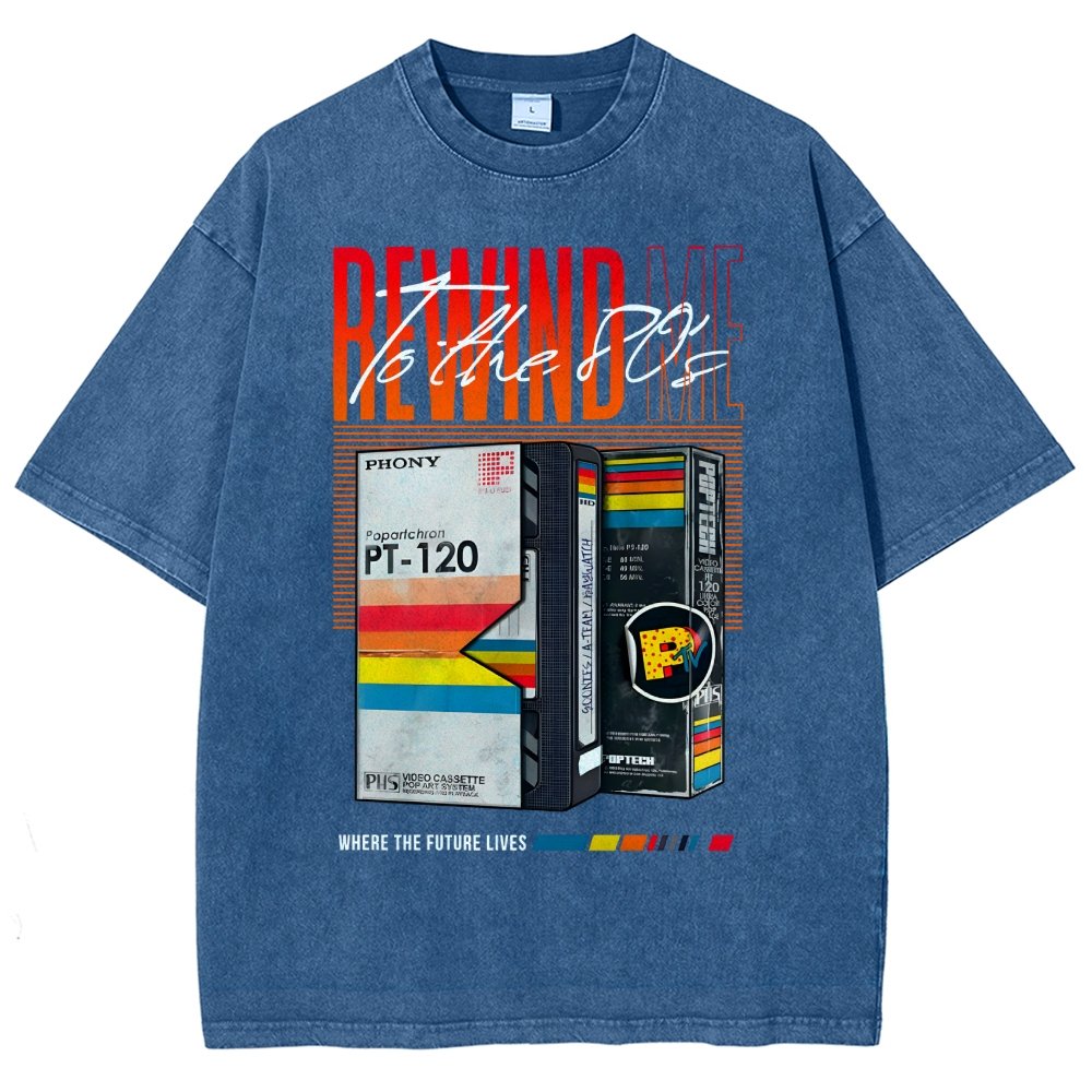 Rewind Me to The 80's Vintage Distressed T-shirt
