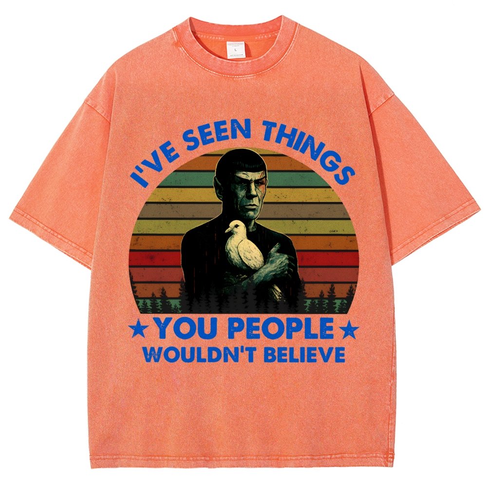 I've Seen Things Sci-Fi Quote Mashup Vintage Distressed T-shirt
