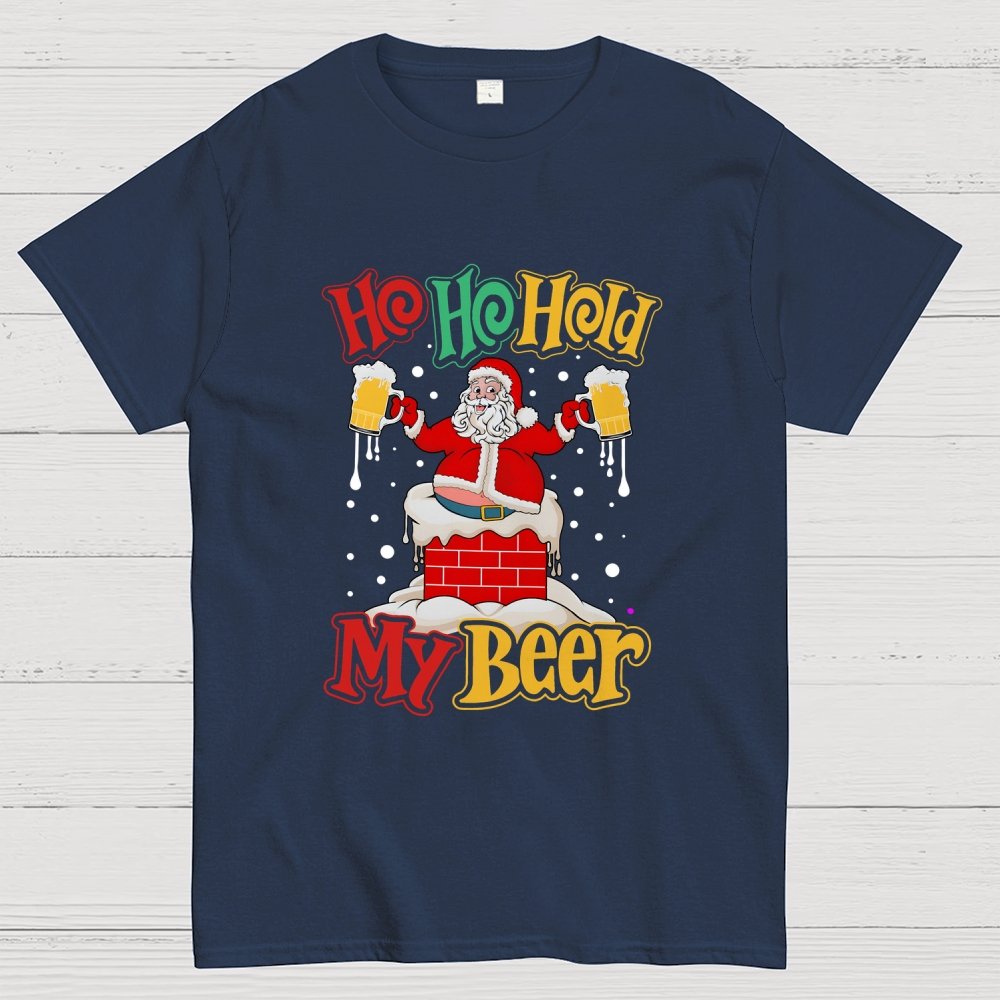 Ho Ho Hold My Beer Christmas Geek T-Shirt