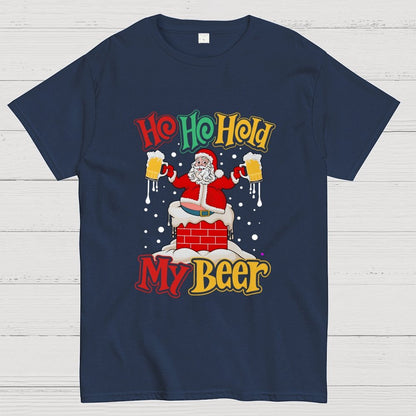 Ho Ho Hold My Beer Christmas Geek T-Shirt
