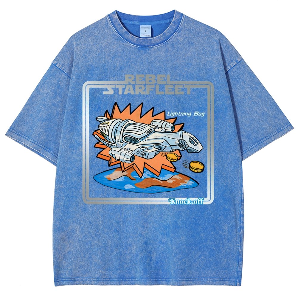 Lightning Bug Knock-off Spaceship Vintage Distressed T-shirt