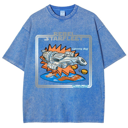 Lightning Bug Knock-off Spaceship Vintage Distressed T-shirt