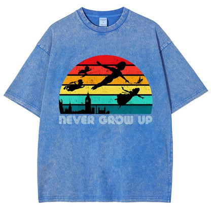Never Grow Up Vintage Distressed T-shirt