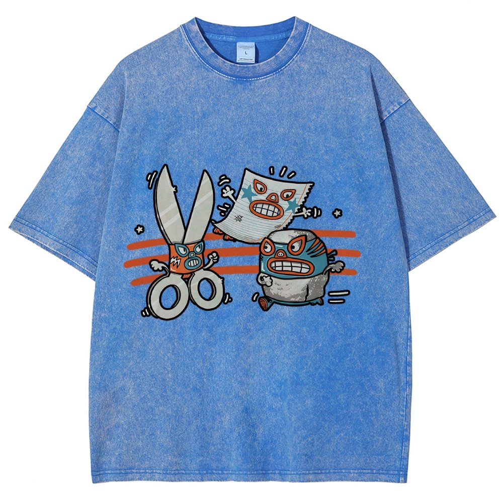 Rock Paper Scissor Vintage Distressed T-shirt