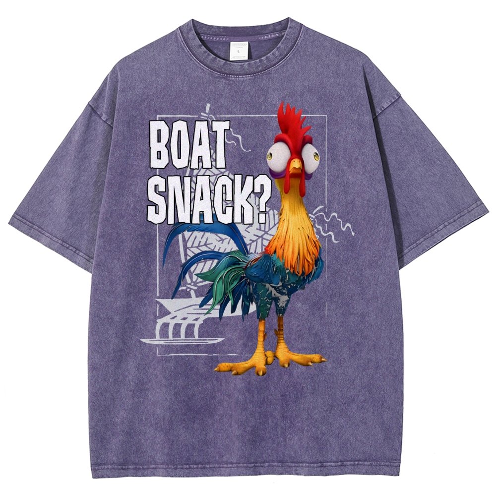 Boat Snack  Chicken Vintage Distressed T-shirt