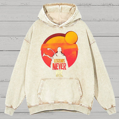 Legends Never Die Vintage Distressed Hoodie
