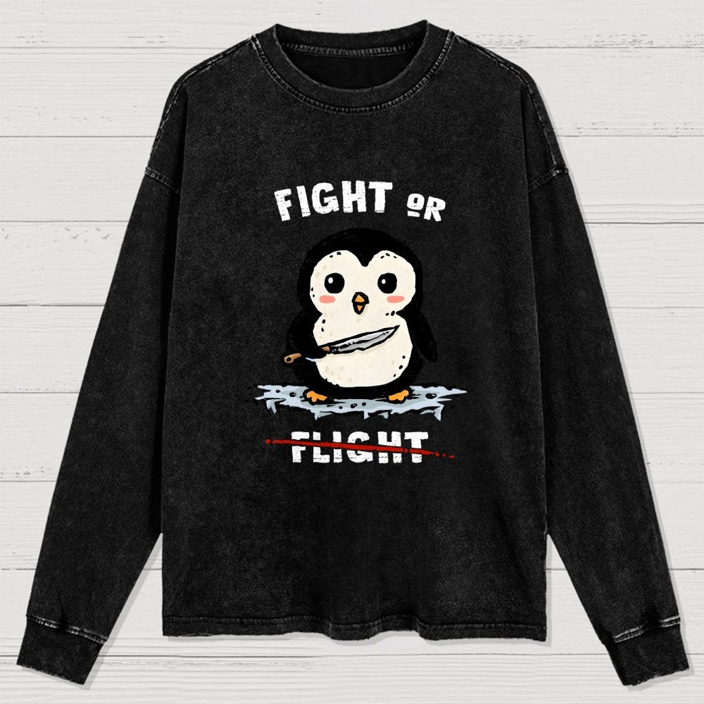 Fight Or Flight Washed Long Sleeve Tee