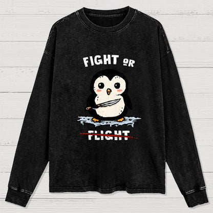 Fight Or Flight Washed Long Sleeve Tee
