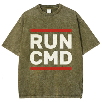 RUN CMD Vintage Distressed T-shirt