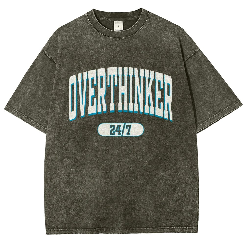 Overthinker All the time Vintage Distressed T-shirt