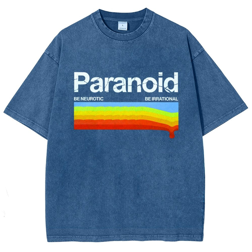 Paranoid Be Irrational Be Neurotic Vintage Distressed T-shirt
