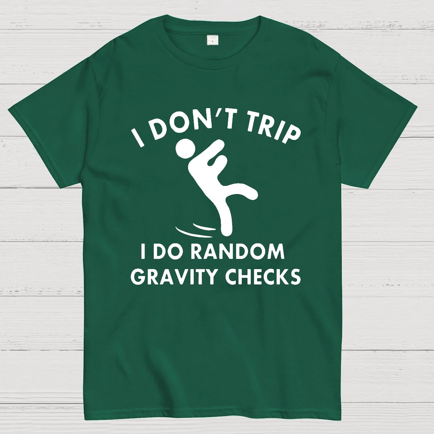 Random Gravity Checks Funny Geek T-Shirt
